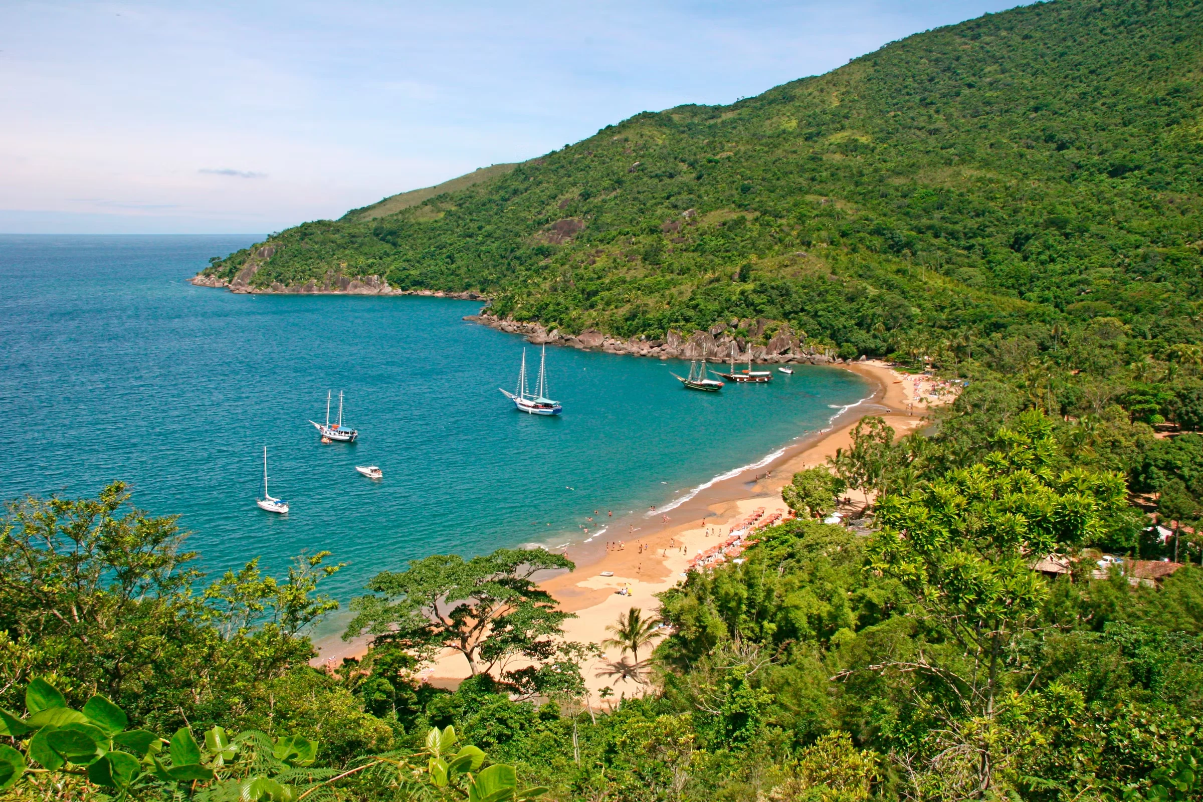 A beach in Ilhabela, Brazil