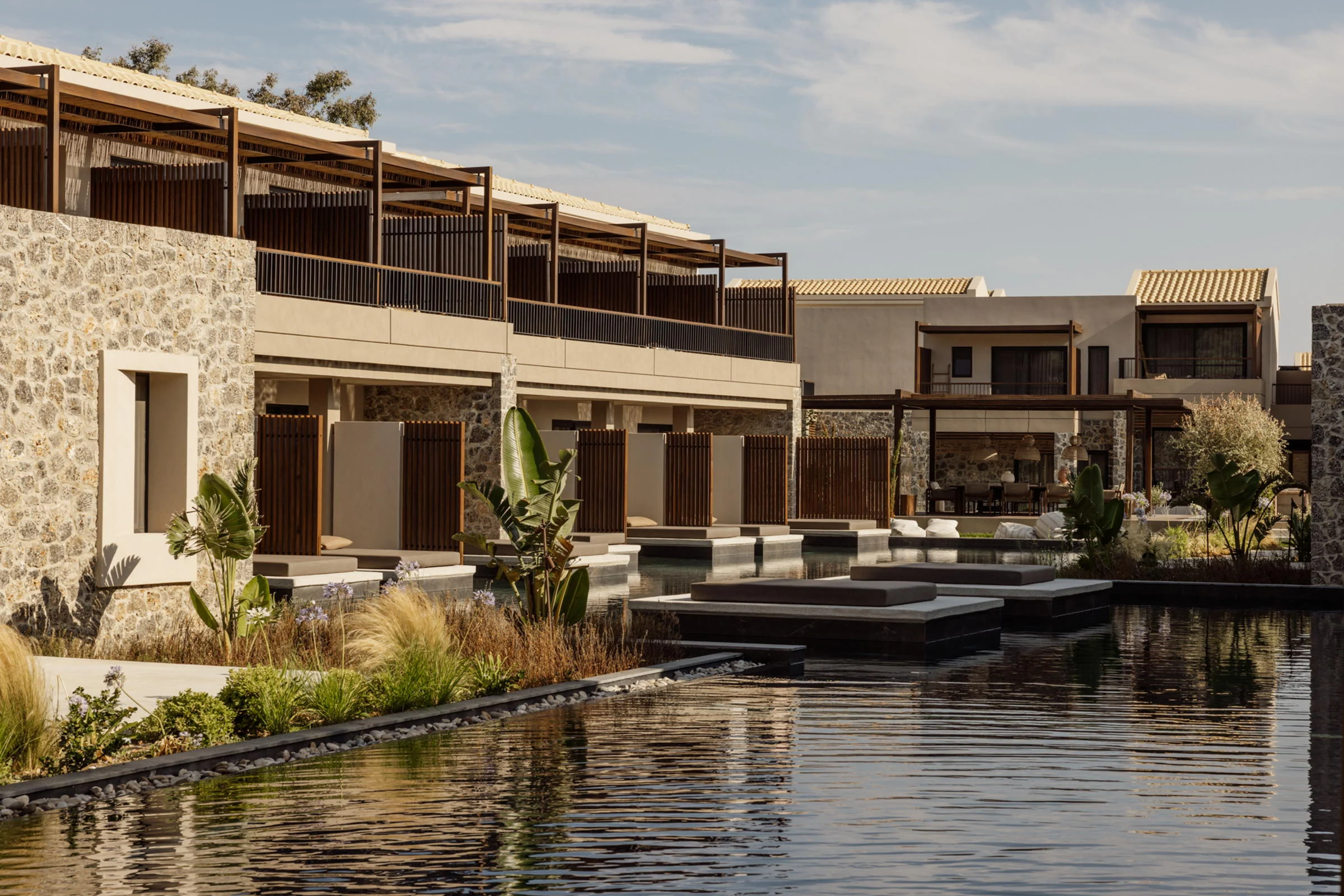 Swim-up suites opening onto their own stretch of pool