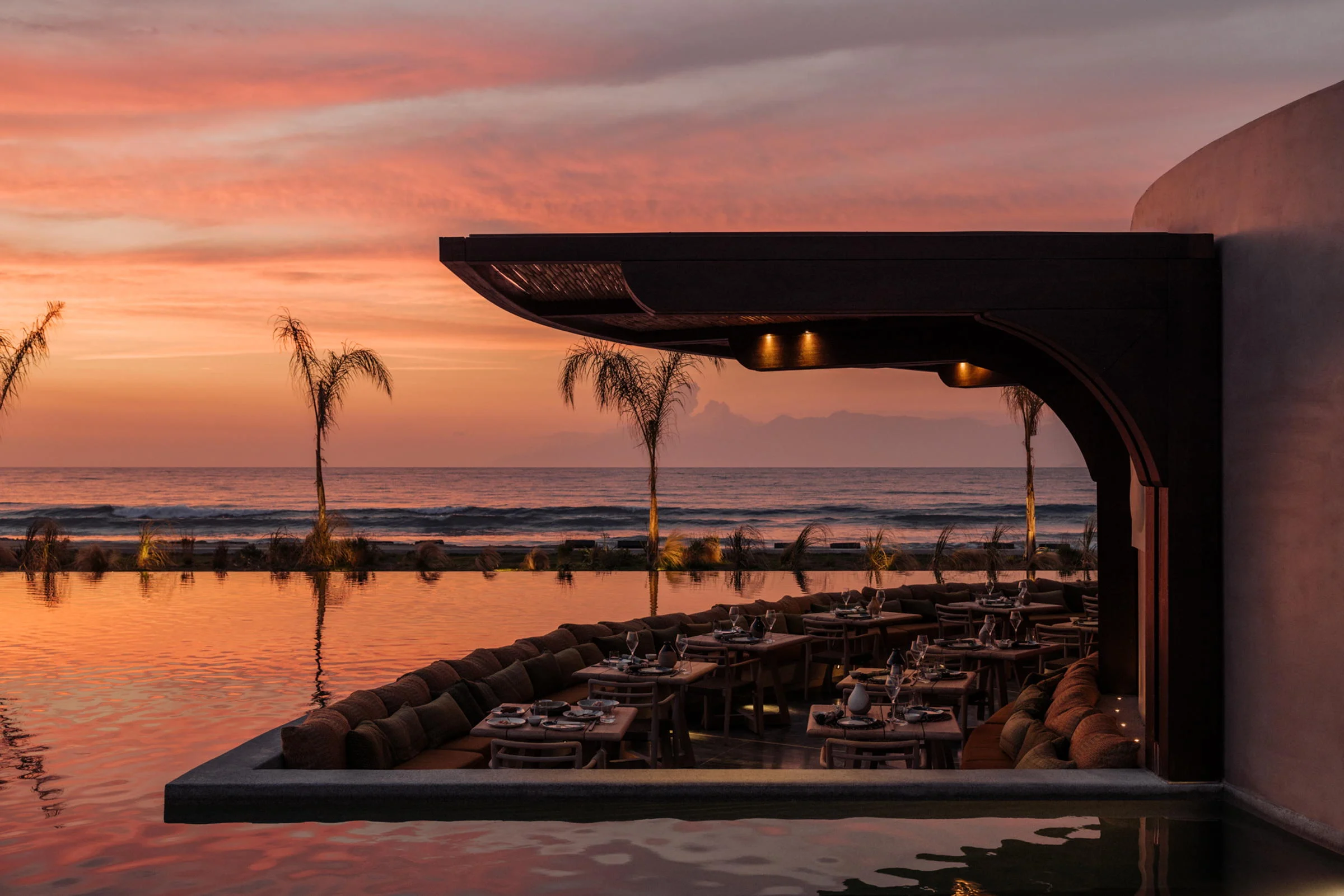 Dinner as the sun goes down